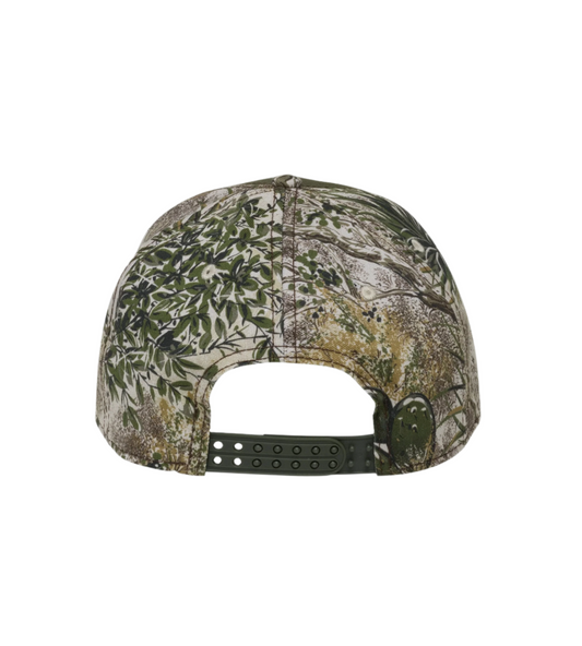 Camouflage cap on a white background